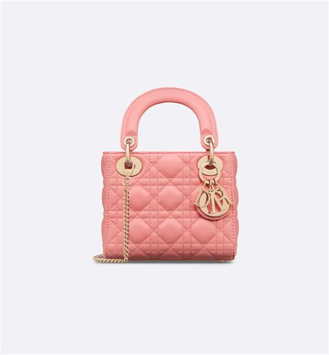 small lady dior blush cannage|Dior mini bag blush.